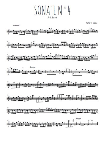 Sonate N°4 de J-S Bach